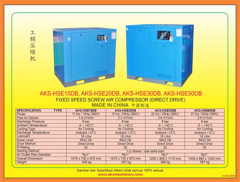 AKS - HSE15DB, AKS - HSE20DB, AKS - HSE30DB, AKS - HSE50DB