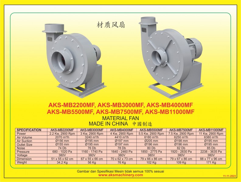 AKS - MB2200MF, AKS - MB3000MF, AKS - MB4000MF, AKS - MB5500MF, AKS - MB7500MF, AKS - MB11000MF